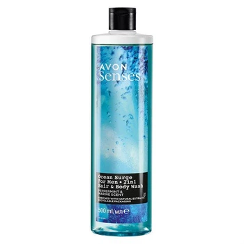 Avon Шампунь-гель для душа для мужчин «Уболивающий океан», 500 мл