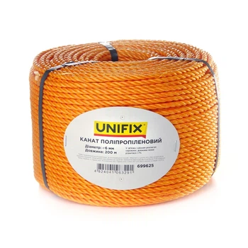 Канат полипропиленовый 6мм 200м UNIFIX (699625)