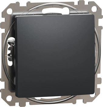1-клавішний вимикач Schneider Electric Sedna Design Чорний (SDD114101)