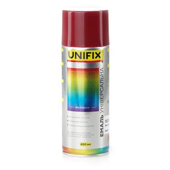 Эмаль акриловая универсальная RAL 3005 Винный красный глянец 400мл UNIFIX (941009)