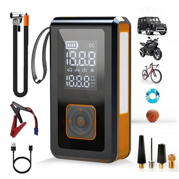 Автомобільний стартер iHunt Survival AUTO KIT 7-в-1 з компресором, 8000mAh, 500-1000A, Power Bank, ліхтарик SOS 5W, підкачка шин 3-150PSI, пускозарядний пристрій
