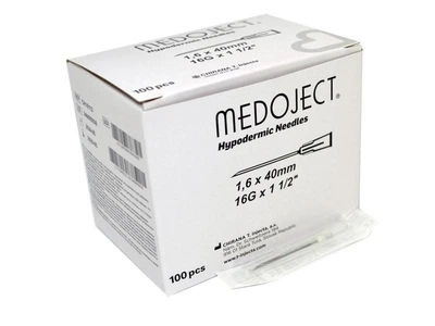 Голка ін'єкційна MEDOJECT 1,6x40mm 16G x 1/2 100 штук
