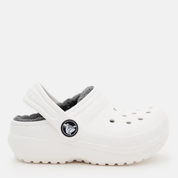 Дитячі крокси-сабо утеплені для дівчинки Crocs Classic Lined Clog T 207009-10M 19-20 (C4) Білі (191448702073)