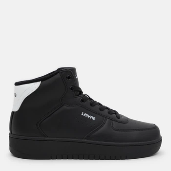 Підліткові демісезонні черевики для хлопчика Levi`s New Union Mid VUNI0023S-0008 36 Чорний/Білий (4894873115741)