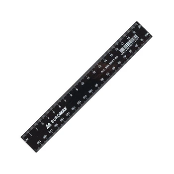 Лінійка пластикова Buromax 20 см чорна BM.5827-20