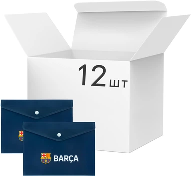 Набор папок на кнопке Kite FC Barcelona A5 12 шт (BC25-245)