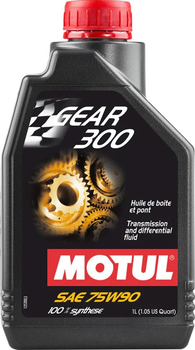 Трансмісійна олива Motul GEAR 300 SAE 75W90 GL-4/GL-5 1 л (3374650003399)