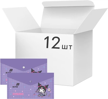 Набор папок на кнопке Kite Kuromi DL 12 шт(HK25-246-1)