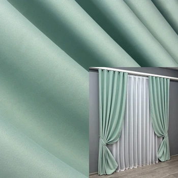 Комплект готовых штор VR-Textil Bruno № 958ш Фисташковый 100х275см 2 шт (31-349)