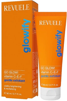 Ніжний пілінг для обличчя Revuele Go Glow! Vitamin C+E+F, 80 мл