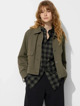 Куртка демісезонна жіноча Uniqlo 120771015 2XL Зелена (1159842264)