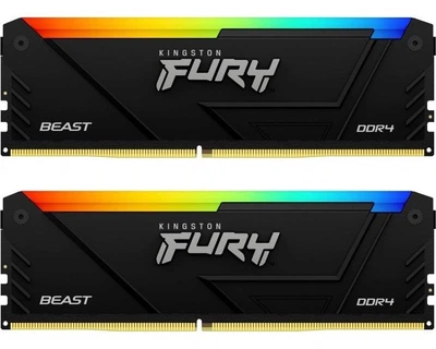 Модуль пам'яті для комп'ютера Kingston Fury (ex.HyperX) DDR4 32GB (2x16GB) 3600 MHz FURY Beast RGB (KF436C18BB2AK2/32)