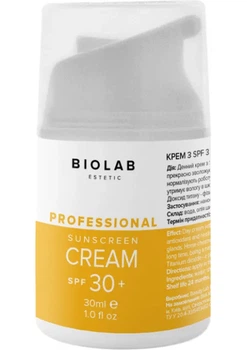 Крем из SPF 30+ Sunscreen cream Biolab Estetic 30 мл