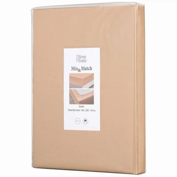 Простирадло на резинці Ardesto Mix&Match 180x200+30см бавовна, бежевий (ART1820FSI)