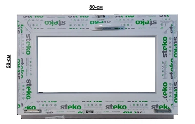 Окно-Steko 800х500 мм, 3-стекла / аргон