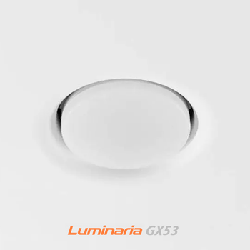 Вбудований світильник Luminaria СВ53 R105 GX53 білий безрамковий 220V IP20 105*34,5мм для натяжних стель