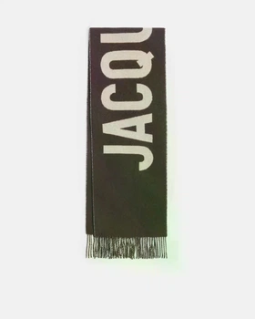 Женский шарф с логотипом JACQUEMUS с бахромой Коричневый