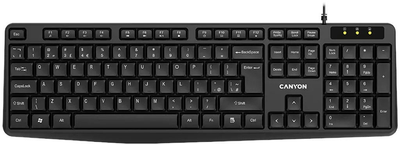 Клавіатура бездротова Canyon KB-1 USB Black (CNE-CKEY01-UK/US)