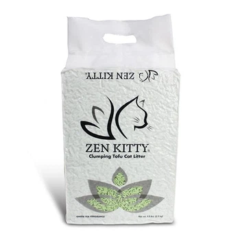 Комкующийся соевый наполнитель ZenKitty Clumping Tofu Green Tea Зен Китти Тофу Зеленый Чай для кошачьего туалета 2.5 кг (20040)