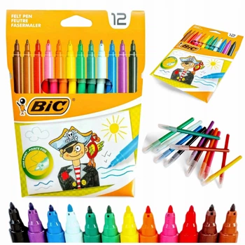 Набор цветных фломастеров BIC 12шт ( 519088)