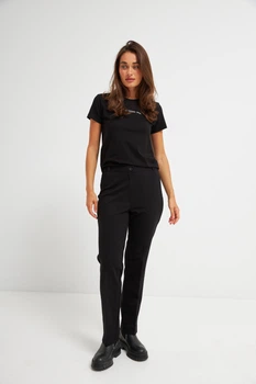 Брюки з алексу резинки по бокам Wear me M Чорний (2_25_12848)