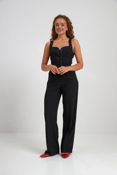 Брюки палаццо з костюмки Wear me S Чорний (2_25_106-2_12849)