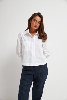 Сорочка з котону права кишеня Wear me L Білий (15_25_15477)