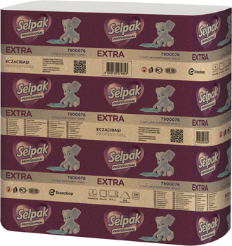 Полотенца бумажные Selpak Pro Extra целлюлозные Z-сборка двухслойные х 200 шт (32660430)