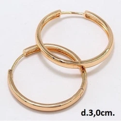 Сережки-кільця Xuping медичне золото 3х3 см Золотистий 6646