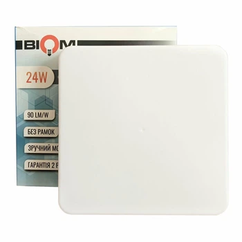 Светильник светодиодный накладной Biom 24W 5000К IP33 квадрат BYS-01-24-5