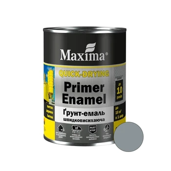 Грунт-эмаль быстросохнущая Maxima серая мат 0,75 кг