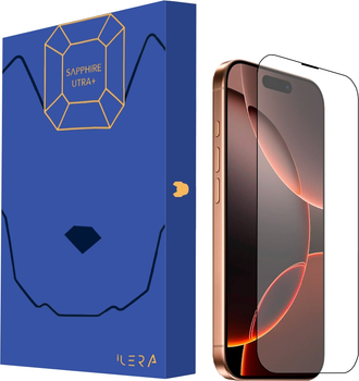 Захисне скло iLera Premium Sapphire Ultra + Corning Glass для Apple iPhone 16 Pro Max Black (iLPrSap16ProMX)