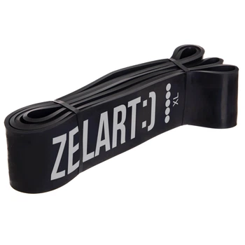 Гума петля для підтягування та тренувань стрічка силова Zelart POWER BANDS (латекс, 2080x64x4,5мм, жорсткість XL, навантаження 29-79кг, чорний) (FI-0889-5)