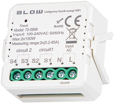 Inteligentny licznik energii Blow dwukierunkowy dwukanałowy Wi-Fi Tuya (5900804136002)