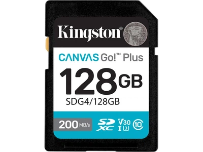 Карта пам'яті Kingston 128 GB SDXC Canvas Go! Plus UHS-I U3 V30 Class 10 (SDG4/128GB)