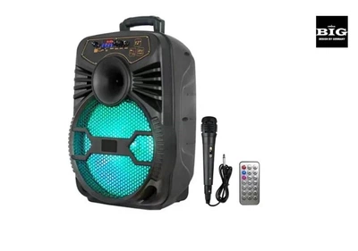 Аккумуляторная акустика BIG12AVENGER usb/mp3/fm/bt + Шнуровый микрофон