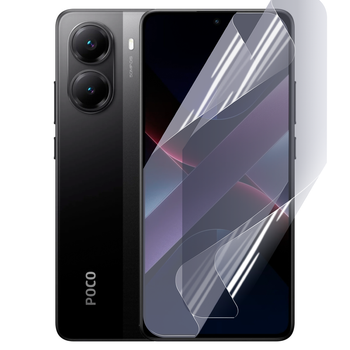 Плёнка гидрогелевая для Xiaomi Poco X7 Pro глянцевая противоударная прозрачная