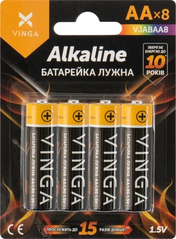 Батарейки Vinga Alkaline AA LR6 8 шт (VJABAA8)