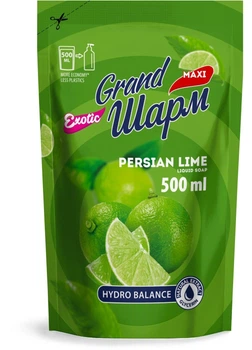Рідке мило Grand Шарм Maxi Перський лайм 500 мл (дой-пак) (4820195505946)