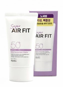 Солнцезащитный матирующий крем A'Pieu Super Air Fit Mild Sunscreen Matte SPF50+ PA++++ 50 мл (8809643530552)