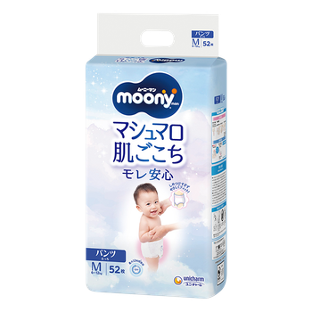 Подгузники-трусики Moony Размер M 6-12 кг, 52 шт (4903111152360)