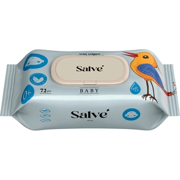 Салфетки влажные Salve детские синие 72 шт (5853954200515)