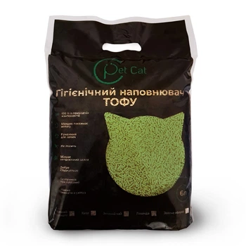Гигиенический наполнитель Тофу Pet Cat с ароматом Зеленый чай 6 л/2,5 кг (482289140223)