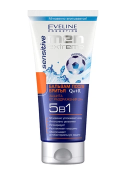 Бальзам после бритья Eveline Men Extreme Sensitive Q10+R 5в1 200 мл (5907609344601)