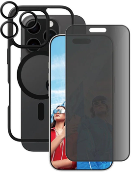 Szkło hartowane PanzerGlass Flagship 3-in-1 Privacy Bundle do Apple iPhone 16 Pro (PG_B1358-P2862-1284)