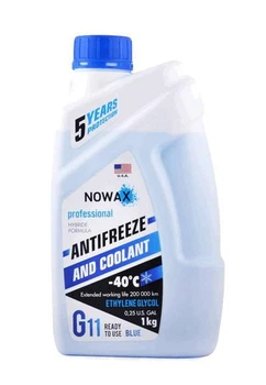 Антифриз синий NOWAX NX01007 G11 Hybride formula -40C – 1кг