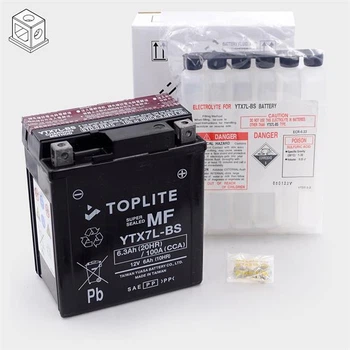 Акумулятор для мототехніки TOPLITE AGM 12V 6Аг 85А (EN) YTX7L-BS R+