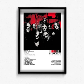 Постер в рамке с альбомом slipknot vol. 3: the subliminal verses А4