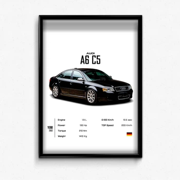 Постер в рамке audi a6 c5 A4