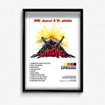 Постер в рамке с альбомом bob marley uprising А4